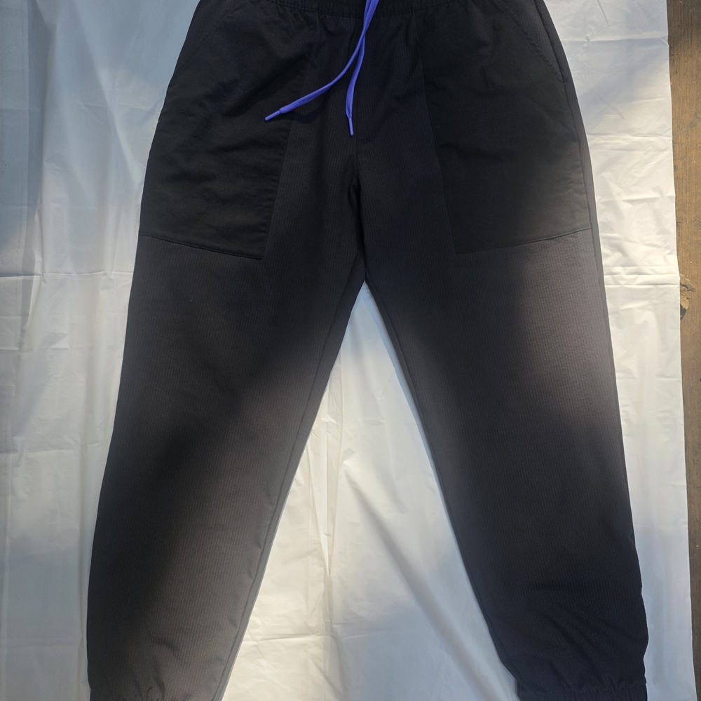 Adidas WIND RDY Black Athletic Jogger Track Golf Long Pants w Purple Accents